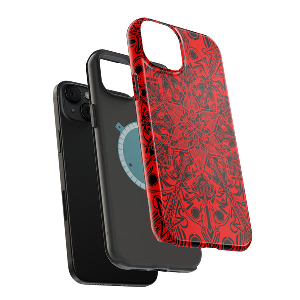 RED Mandala Case Mate Tough Phone Cases - Sand Vandal