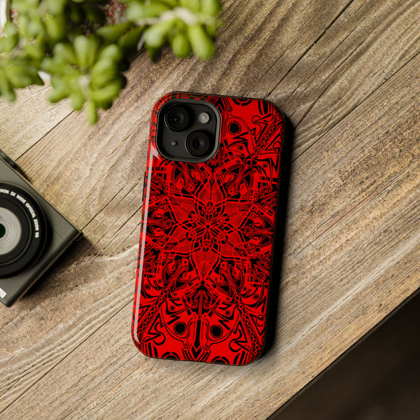RED Mandala Case Mate Tough Phone Cases - Sand Vandal