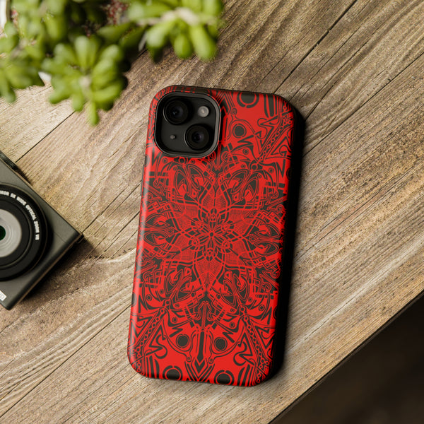 RED Mandala Case Mate Tough Phone Cases - Sand Vandal