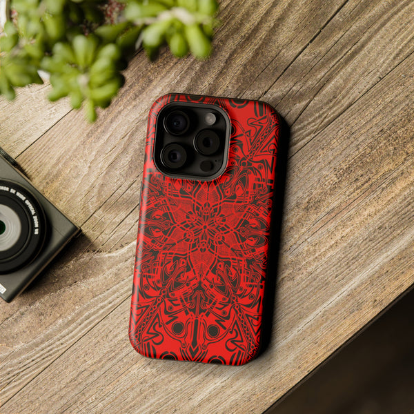 RED Mandala Case Mate Tough Phone Cases - Sand Vandal