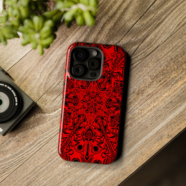 RED Mandala Case Mate Tough Phone Cases - Sand Vandal