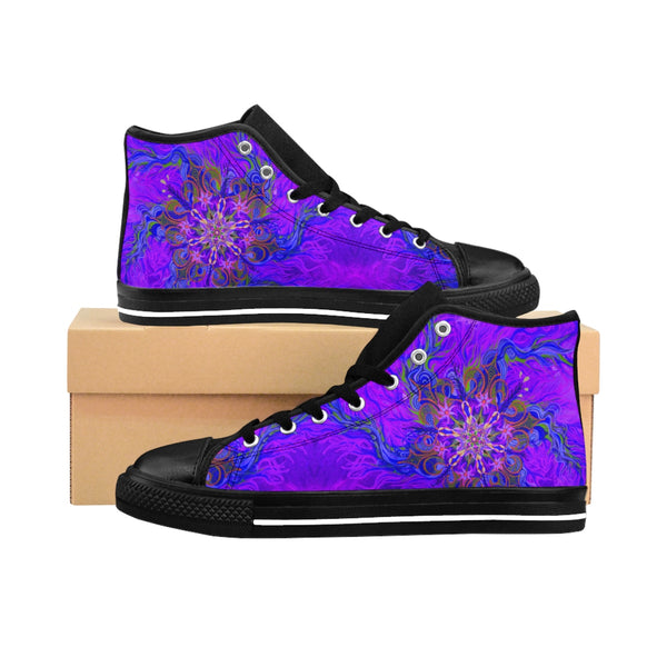 Women's High-top Sneakers -Purple Fire - Sand Vandal