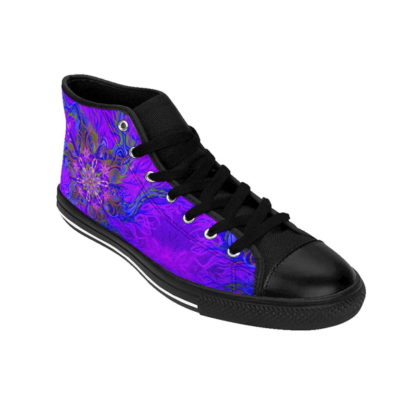 Women's High-top Sneakers -Purple Fire - Sand Vandal