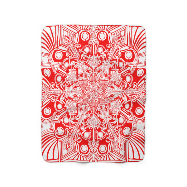 Red Sherpa Fleece Blanket - Sand Vandal