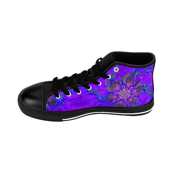 Women's High-top Sneakers -Purple Fire - Sand Vandal