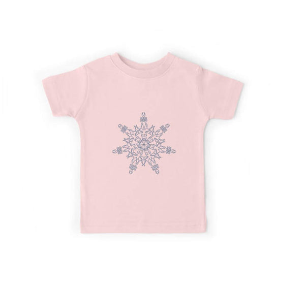 Kids/ Baby T Shirt Snowflake Design - Sand Vandal