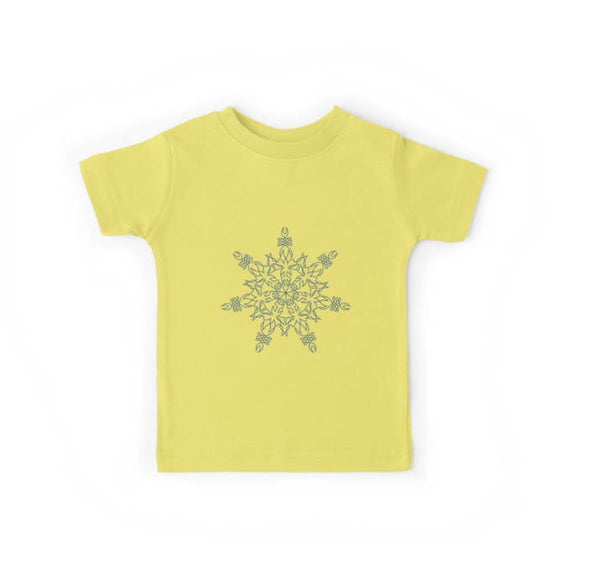 Kids/ Baby T Shirt Snowflake Design - Sand Vandal