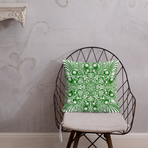 Premium Throw Pillow - Green - Sand Vandal