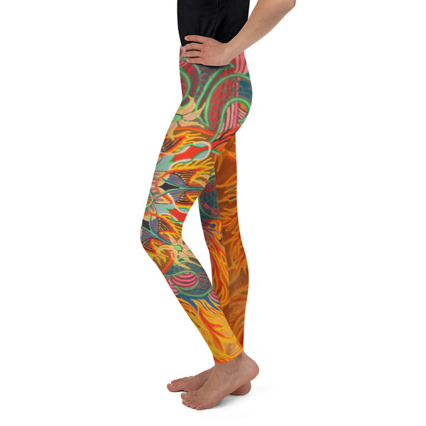 Fire Design - Youth Leggings - Sand Vandal