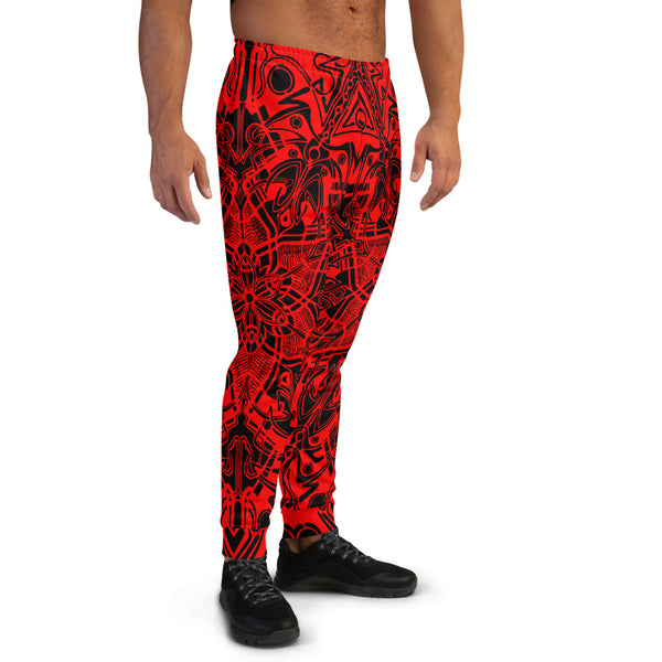 Red Black Men's Joggers - Sand Vandal