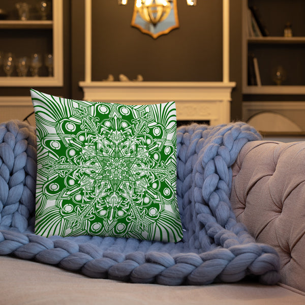 Premium Throw Pillow - Green - Sand Vandal