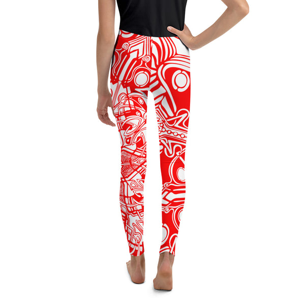 Red - Youth Leggings - Sand Vandal