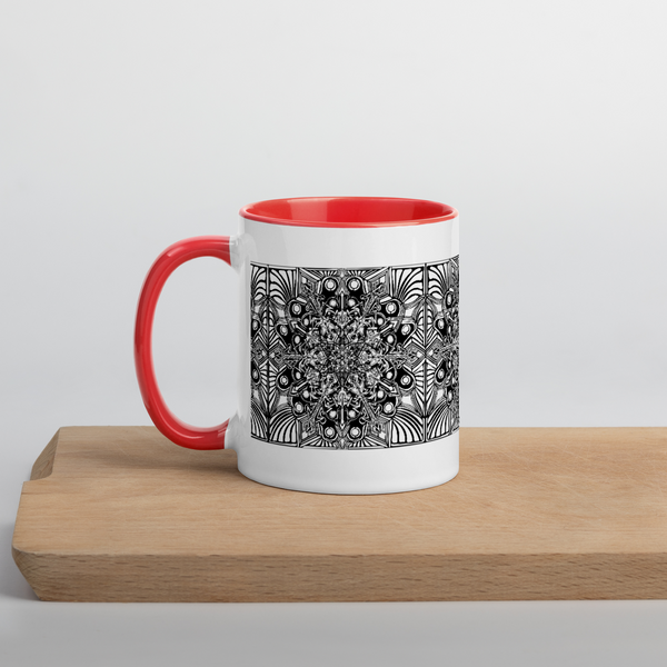 Mug with Color Inside- Mandala - Sand Vandal