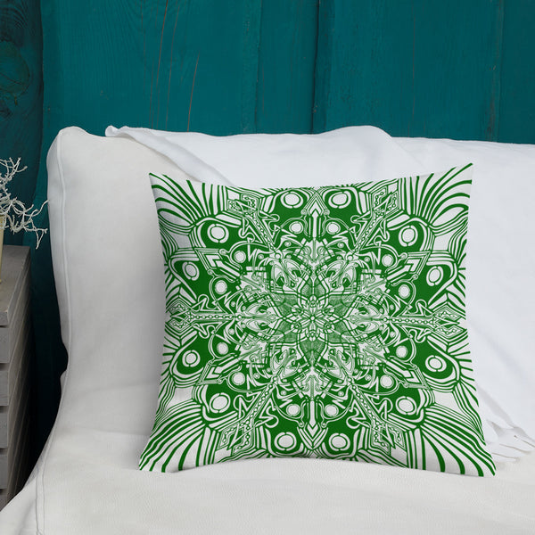 Premium Throw Pillow - Green - Sand Vandal
