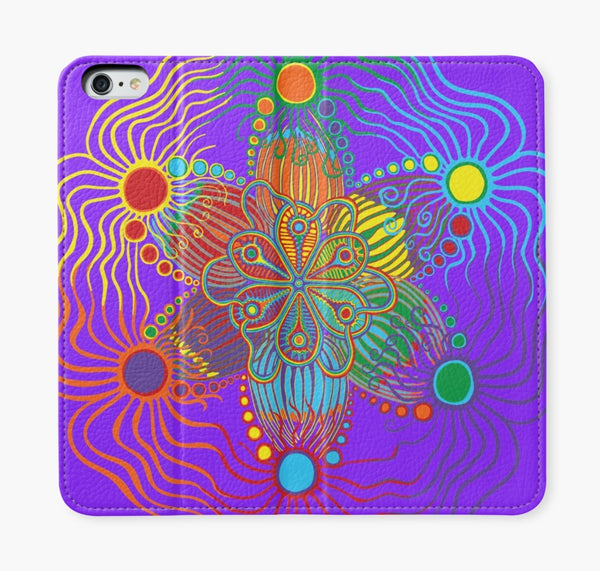 I phone Case Blue with Rainbow Design - Sand Vandal