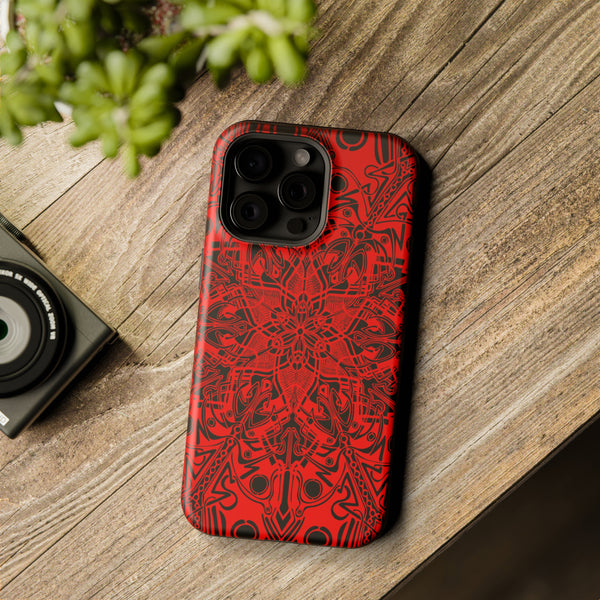 RED Mandala Case Mate Tough Phone Cases - Sand Vandal