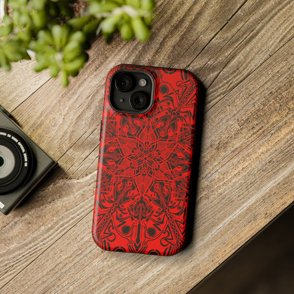 RED Mandala Case Mate Tough Phone Cases - Sand Vandal