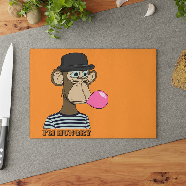Pancho Poppins "Im Hungry" Glass Cutting Board