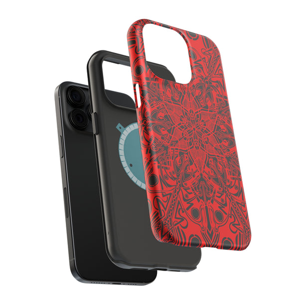 RED Mandala Case Mate Tough Phone Cases - Sand Vandal