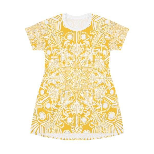 Yellow - AOP T-shirt Dress - Sand Vandal