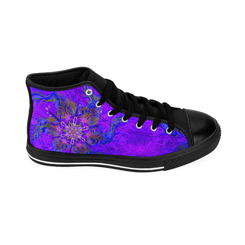 Women's High-top Sneakers -Purple Fire - Sand Vandal