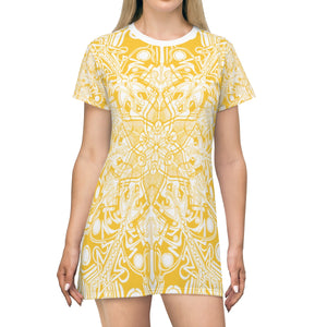 Yellow - AOP T-shirt Dress - Sand Vandal
