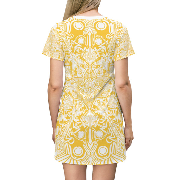 Yellow - AOP T-shirt Dress - Sand Vandal