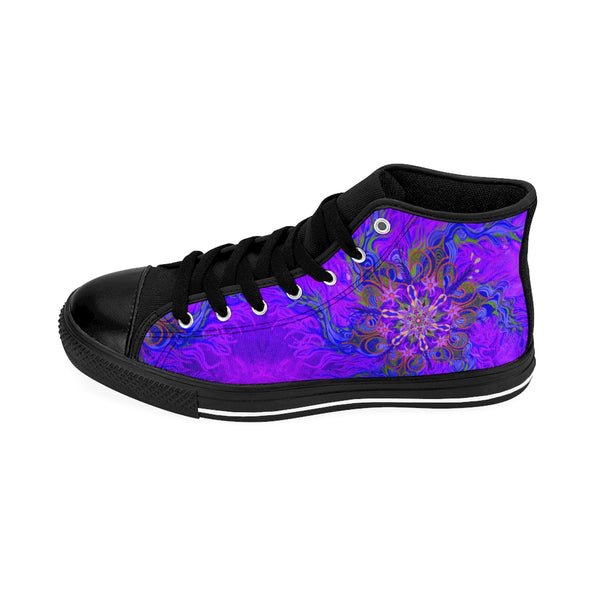 Men's High-top Sneakers Purple Fire - Sand Vandal