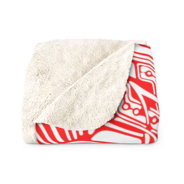 Red Sherpa Fleece Blanket - Sand Vandal