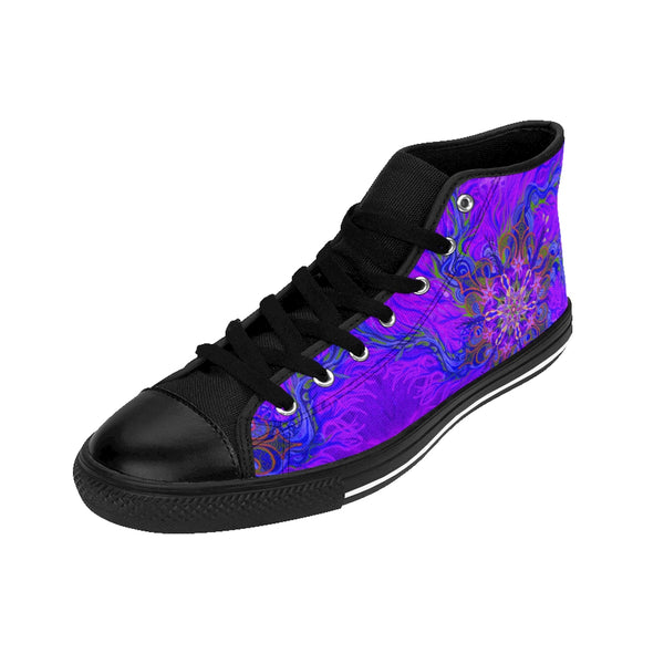 Women's High-top Sneakers -Purple Fire - Sand Vandal