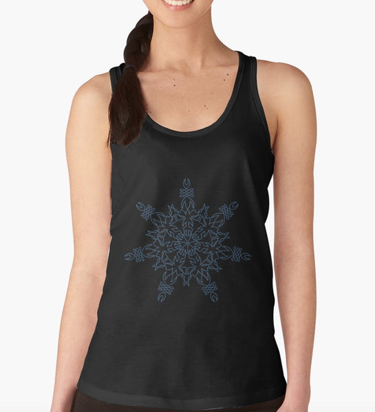 Racerback Tank - Snowflake design - Sand Vandal