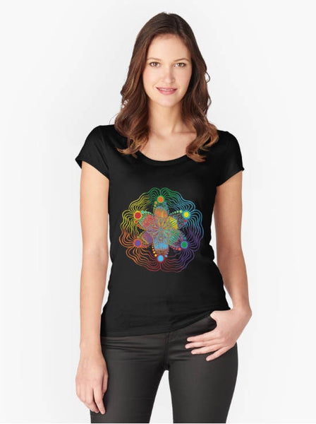 Fitted Scoop T with Rainbow - Sand Vandal