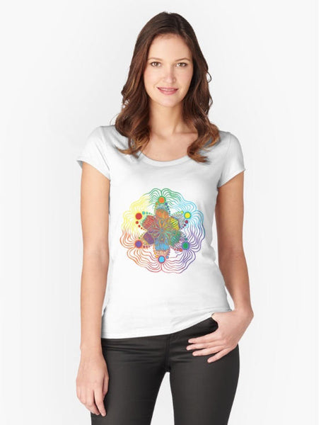 Fitted Scoop T with Rainbow - Sand Vandal