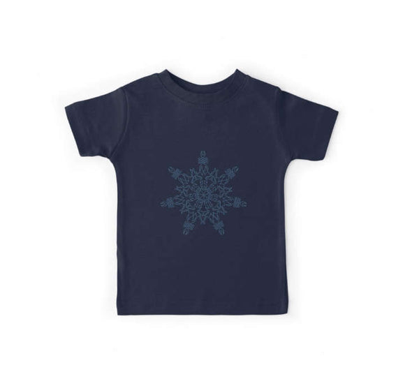 Kids/ Baby T Shirt Snowflake Design - Sand Vandal