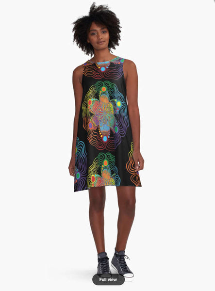 A Line Dress - Rainbow - Sand Vandal