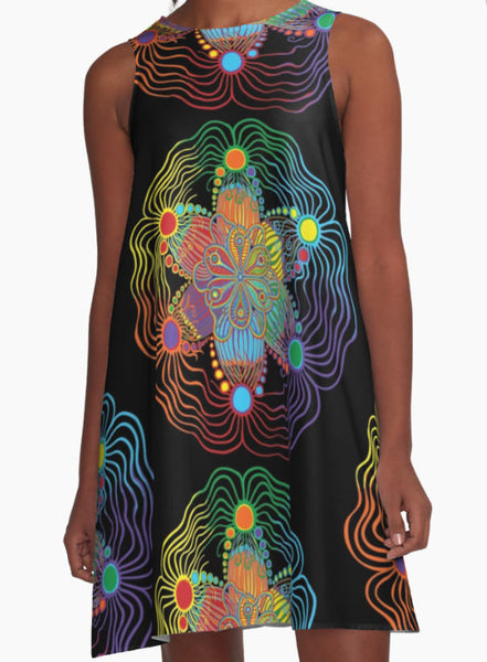 A Line Dress - Rainbow - Sand Vandal