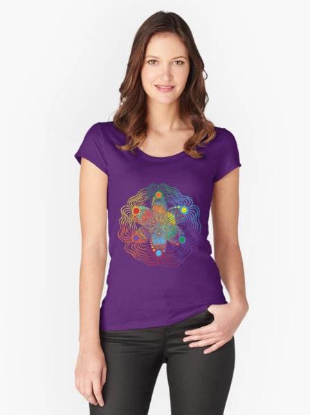 Fitted Scoop T with Rainbow - Sand Vandal