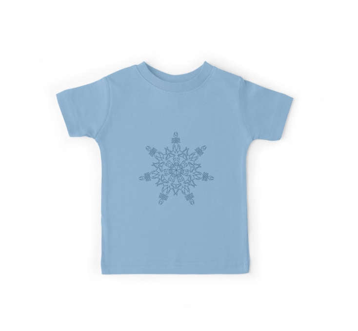 Kids/ Baby T Shirt Snowflake Design - Sand Vandal