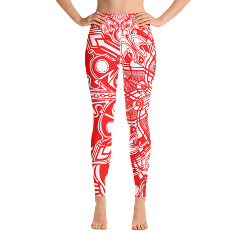 Red - Yoga Leggings - Sand Vandal