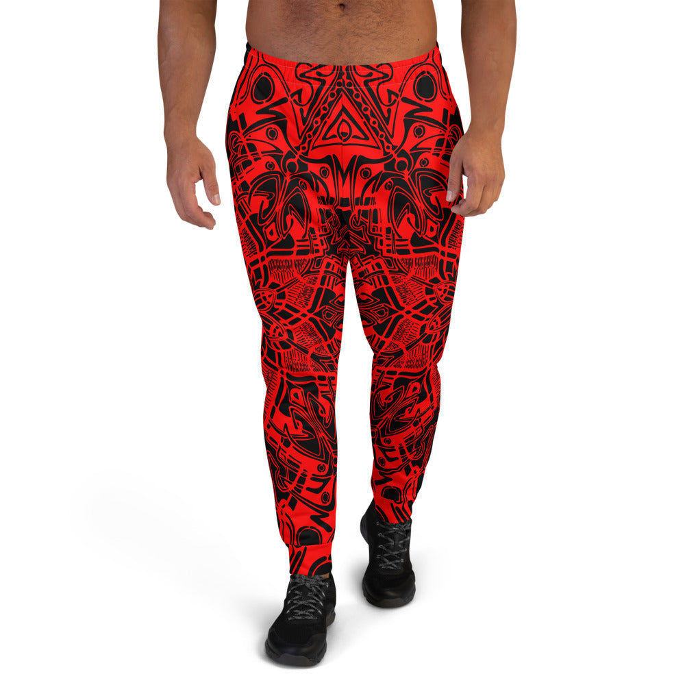 Red Black Men's Joggers - Sand Vandal