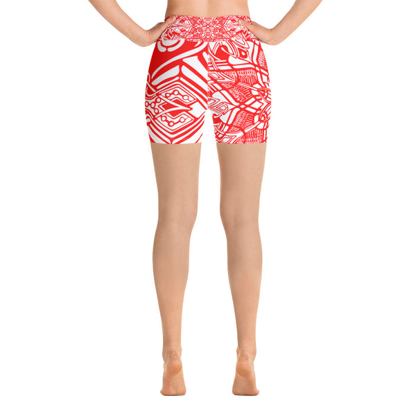 Red Yoga Shorts - Sand Vandal