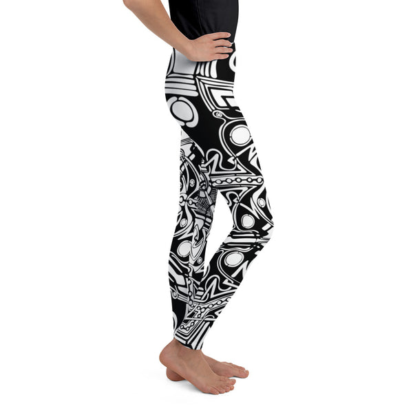 Black & White Youth Leggings - Sand Vandal