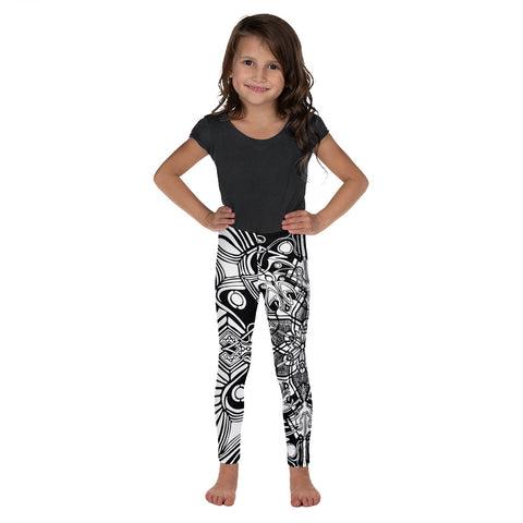 Black & White Kid's Leggings - Sand Vandal