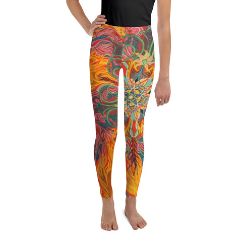 Fire Design - Youth Leggings - Sand Vandal