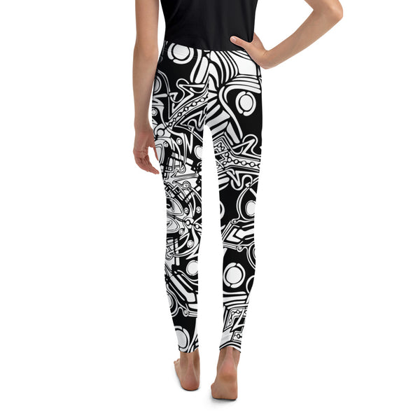 Black & White Youth Leggings - Sand Vandal