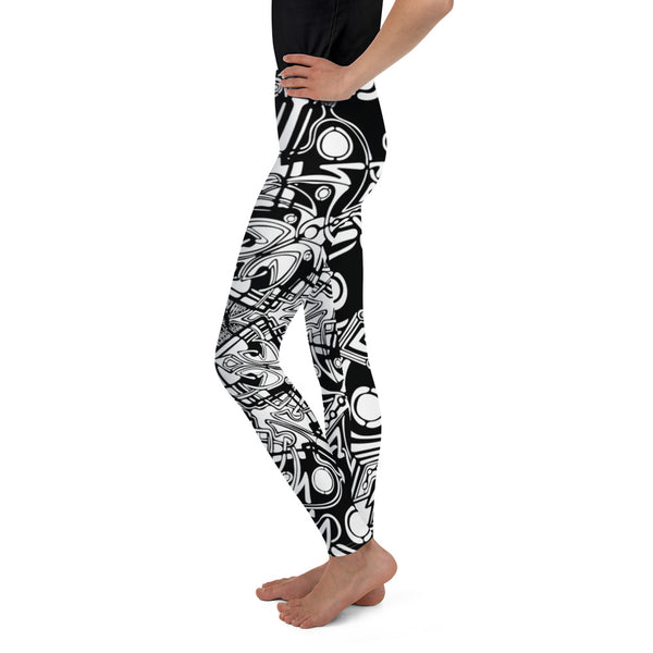 Black & White Youth Leggings - Sand Vandal