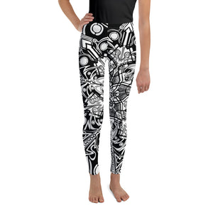 Black & White Youth Leggings - Sand Vandal