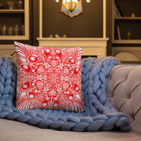 Premium Throw Pillow - Red - Sand Vandal