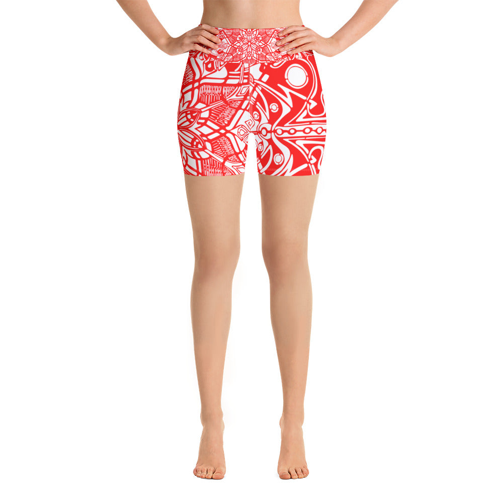 Red Yoga Shorts - Sand Vandal