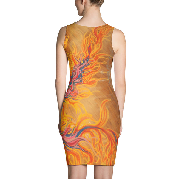 Fire Design Sublimation Cut & Sew Dress - Sand Vandal